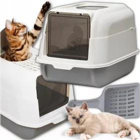    Geschlossene Katzentoilette von Care Life, 51 cm x 36 cm x 34 cm