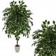  KÜNSTLICHE BAUMBLUMEN FICUS BENJAMIN BLUMENTOPF FÜR DAS WOHNZIMMER KÜNSTLICHE BLÄTTER 130