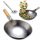 Wok (Bratpfannen) Emro Aziatica 6088098 Wok Silber 40 cm + Pronett XJ3513 Schöpfkelle Silber 52 cm