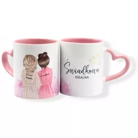    Geschenk für die Trauzeugin MUG Herz aus Rosen Personalisierungseinladung