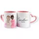  Geschenk für die Trauzeugin MUG Herz aus Rosen Personalisierungseinladung