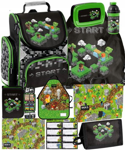  3-IN-1-MINEKRAFT-STARTSPIEL-SCHUL-SET