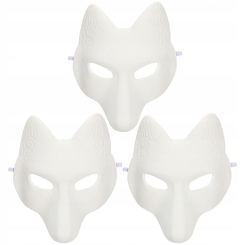 3 Stück Maskerade Blankomaske Fuchsmaske Kostüm