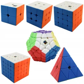    Würfel-SET 2x2 + 3x3 + 4x4 + 5x5 + Pyramide + Megaminx SCHNELL + KOSTENLOS