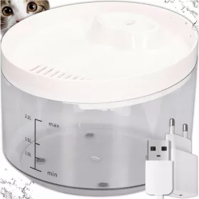    WASSER FÜR KATZE, HUND, BRUNNEN, WASSERSCHÜSSEL, AUTOMATISCHER STILLFILTER, 2,2 L