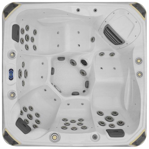 Whirlpool, Garten-Whirlpool Starres quadratisches Hydromassagebecken, 1950 l