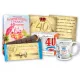  Ein Geschenk für eine 40-jährige Frau zum 40. Geburtstag. Set: Tasse, Schokolade, Karte, VINTAGES