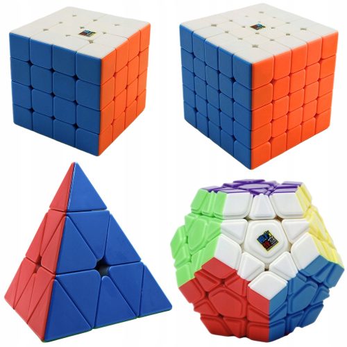  SET AUS 4x4 + 5x5 Würfeln + Pyramide + Megaminx FAST CUBE + KOSTENLOS