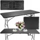 Gartentische und Stühle für die Terrasse Gotel Kunststofftisch Cateringtisch schwarz