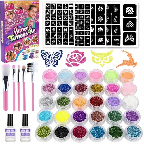  WASCHBARE GLITZER-TATTOOS STUDIO GROSSES SET 151e