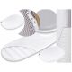  Bebetto Kinderwagenmatratze Holland Manufaktura Mittelfeste Matratzen 72 x 33 x 3,5 cm + Keil für Gondel Manufaktura Matratzen weiß 38 x 30 x 7,5 cm