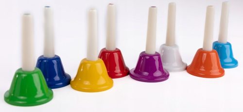  DIATONISCHE HANDGLOCKEN - Bunt - HB8 BUM C - 8 Stück