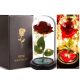 Blumen und Blumenkästen zum Valentinstag Ewige Rose in einer LED-leuchtenden Geschenkbox aus Glas