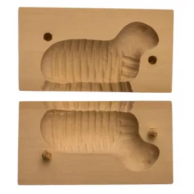   Lammform Butterform LAMM 7 x 13 cm + Messer Holzmesser zum Verteilen von Butter und Schmalz