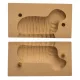 Lammform Butterform LAMM 7 x 13 cm + Messer Holzmesser zum Verteilen von Butter und Schmalz