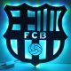 Bilder an der Wand FC Barcelona Bild Holz Fußball Wappen Geschenk LED Nachtlampe