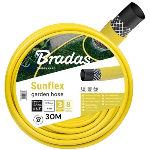  Bradas Sunflex Gartenschlauch 1/2" WMS1/230 30 m 3-lagig gelb
