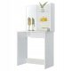  ModernHome weiß glänzender Schminktisch 75 x 141 x 40 cm