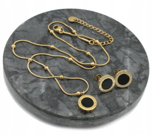  GOLDSCHMUCKSET CHIRURGENSTAHL SCHWARZES MESH-UHR 12 mm