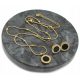  GOLDSCHMUCKSET CHIRURGENSTAHL SCHWARZES MESH-UHR 12 mm