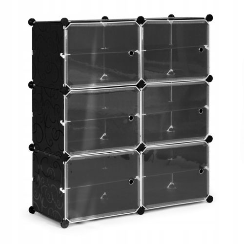  ModernHome Schuhschrank 84,5 x 94 x 31,5 cm schwarz