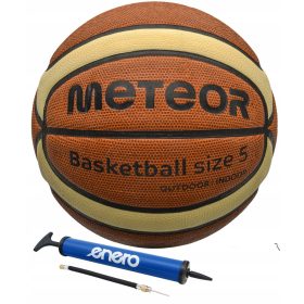  Meteor Cellular Basketball, Größe 5 + Enero Handpumpe 5907637336548