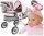  Bambolina tiefer Puppenwagen. Ein Kinderwagen mit einer Puppe