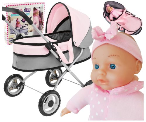  Bambolina tiefer Puppenwagen. Ein Kinderwagen mit einer Puppe