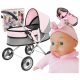  Bambolina tiefer Puppenwagen. Ein Kinderwagen mit einer Puppe