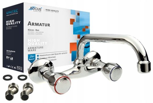Focus Sanitar Focus Wand-Waschtischarmatur, Chrom