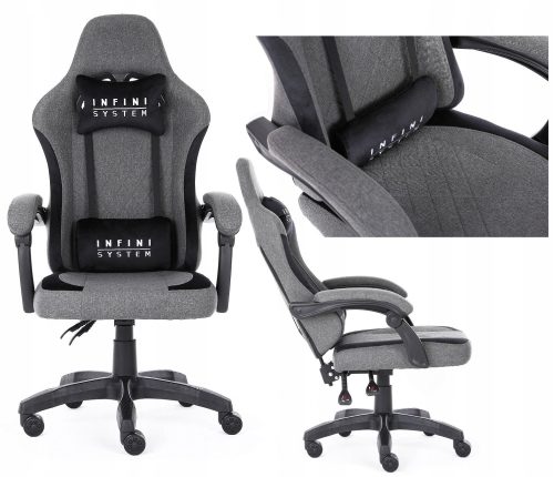  GAMING-STUHL, Stoff, INFINI SYSTEM Gamer-Stuhl, Rückenlehnenverstellung