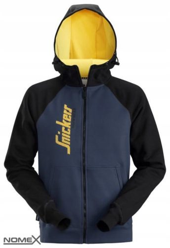 2888 Snickers Sweatshirt mit Reißverschluss und Kapuze, Marineblau, L