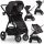  Kinderwagen, umschaltbarer Sitz, aufgepumpte Räder, 0–22 kg, 4-fach verstellbar
