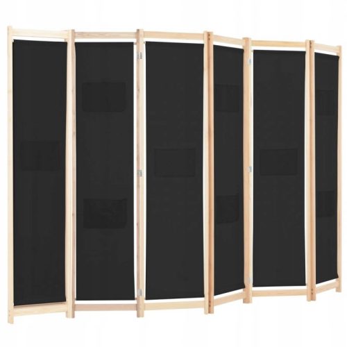 Paravent VidaXL 6-Panel-Bildschirm 248186 schwarz 170x240