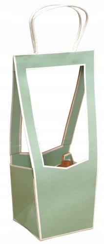 GESCHENK-PAPIERBEUTEL MINZE BLUMENFENSTER 5 STK