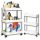  MOBILES REGAL AUF RÄDERN BADEZIMMERWAGEN 3 REGALE WEISS FÜR 34,5x19x59,5