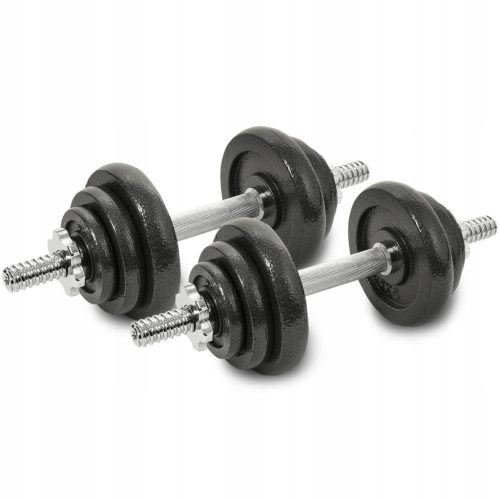  VERSTELLBARER HANTELSATZ AUS GUSSEISEN 2x10KG GRIFFPLATTEN 20kg