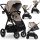  KINDERWAGEN, UMWANDELBARER SITZ 0–22 kg, GROSSE AUFGEBLASENE RÄDER + ZUBEHÖR