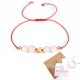  Armband mit Herzmotiv LOVE STONE, natürlicher Rosenquarz