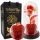 EWIGE ROSE IN GLAS LED + HERZ I LOVE YOU BELEUCHTUNG, BATTERIEBETRIEBEN + USB-KABEL