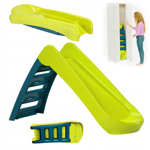 RUTSCHE FÜR KINDER 130 cm KLAPPBARE GROSSE GARTENRUTSCHE MIT