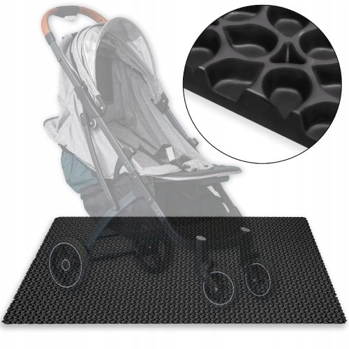  EVA-Matte, Schutzpolster für Kinderwagen 100x70 – Schwarz