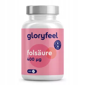   Folsäure-Tabletten by gloryfeel – Hochdosiert für Gesundheit und Wohlbefinden, 400 Stück