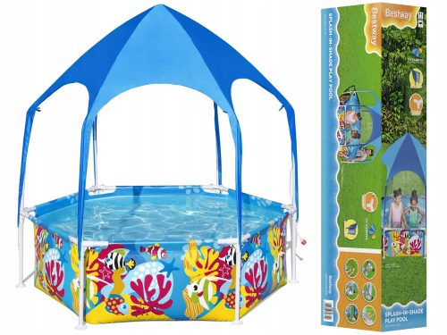 Shumee Bestway Aufstellpool für Kinder mit UV-Schutz Steel Pro 183 x 51 cm
