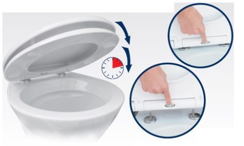  Hydroland D1 PRESTIGE Toilettensitz, weißer Duroplast