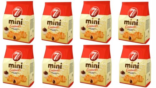 7DAYS Mini Schoko-Hörnchen, 8x185g Packung - Verführerisch schokoladig