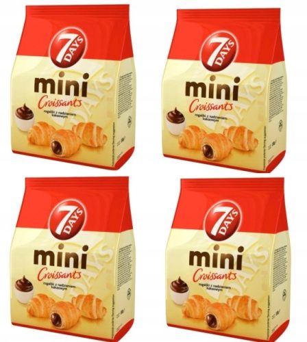 7DAYS Mini Schokocroissants, 4er Pack à 185g