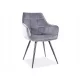  LILIA VELVET Stuhl, schwarz, GRAUES Gestell