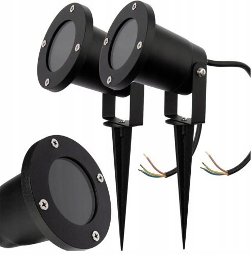  Led-Lux Solarlampe, schwarz, 24 cm, 2 Stk.