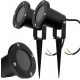  Led-Lux Solarlampe, schwarz, 24 cm, 2 Stk.